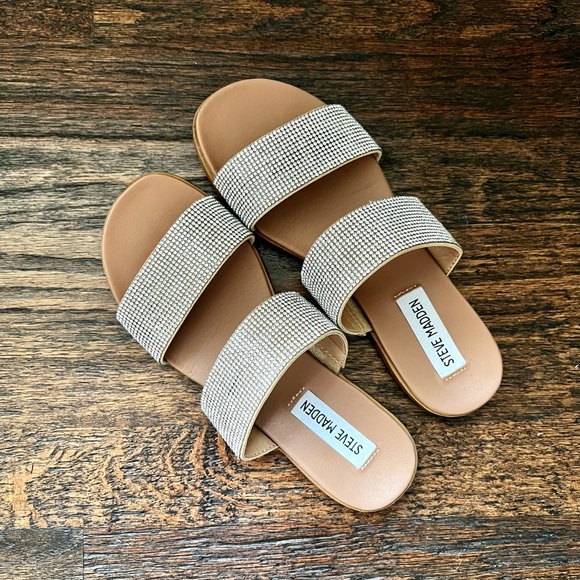 Steve Madden 5.5 sparkly sandal slides - Picture 2 of 6